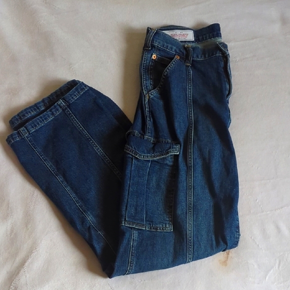 GAP Pants - GAP Mid Rise Denim Cargo Pants